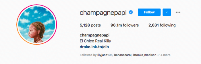Drake Instagram名