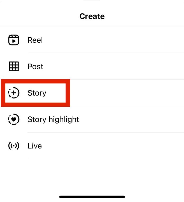 Instagram故事按钮选择