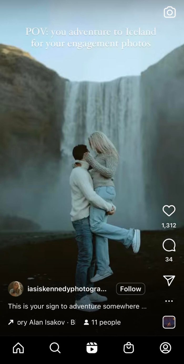 Instagram订婚照片集