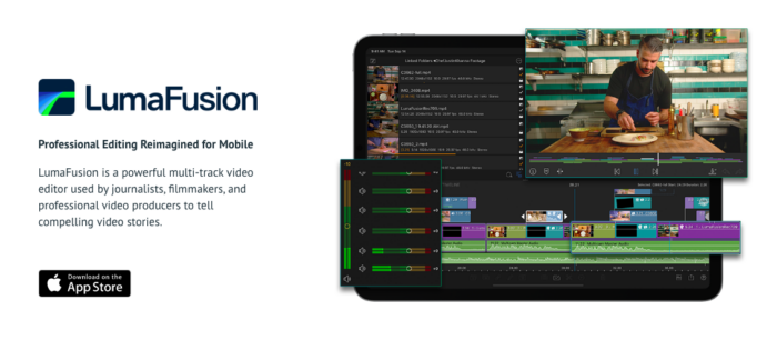 LumaFusion移动设备视频编辑应用的截图